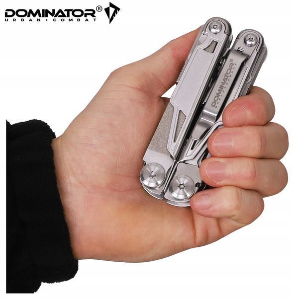 Мультитул DOMINATOR серебристый 14в1 инструмент с битами чехлом для ремонта кемпинга 2238 фото