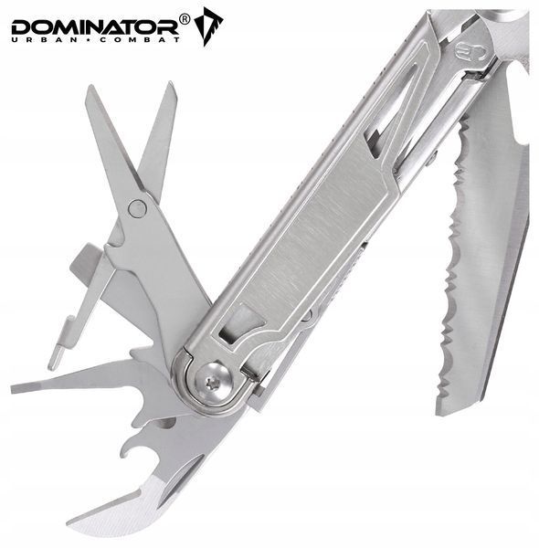 Мультитул DOMINATOR серебристый 14в1 инструмент с битами чехлом для ремонта кемпинга 2238 фото