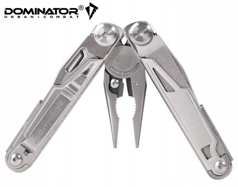 Мультитул DOMINATOR серебристый 14в1 инструмент с битами чехлом для ремонта кемпинга 2238 фото