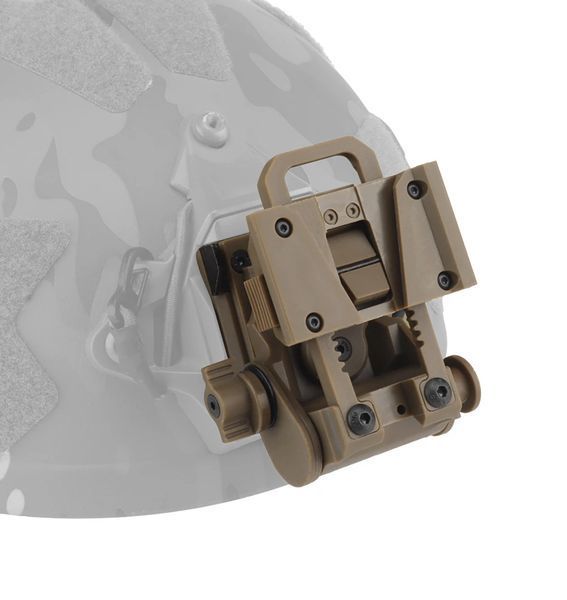 Крепление кронштейн для прибора ночного видения NVG на шлем, койот, адаптер на каску Wosport 1913423887 фото