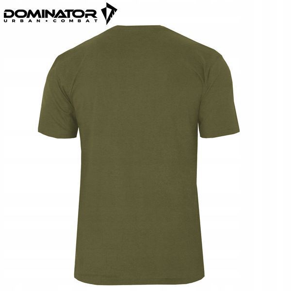 Футболка Dominator L оливковая из хлопка мужская без боковых швов с круглым горлом короткими рукавами для охоты рыбалки активного отдыха 2247 фото