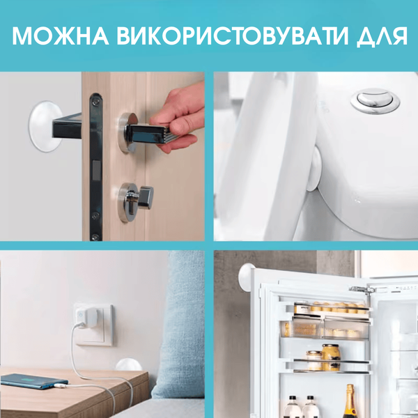 Стопор для дверей силиконовый круглый 6 шт прозрачный (XJ5910) 2756 фото