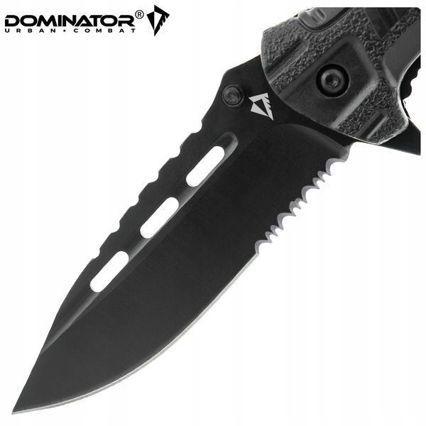 Складной нож Dominator черный с паракордом встроенный спасательный свисток для походов и ежедневного использования 2250 фото