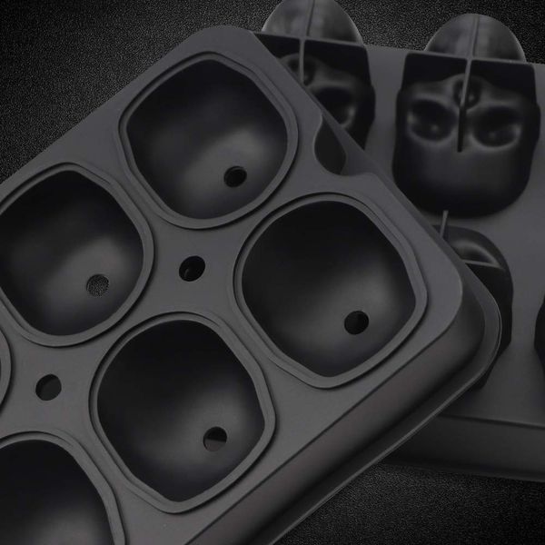 Силиконовая форма для льда Черепа 14&times;14&times;5 см молд для льда и шоколада (XJ5365) &mdash; фото