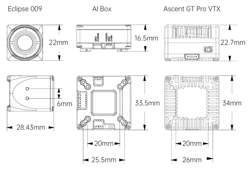 Тепловізійна камера Walksnail ECLIPSE 009HD 960&times;768 з Ascent GT Pro VTX 4W 18421 фото