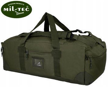 Сумка тактическая Mil-Tec 75 л оливковая военная сумка-рюкзак 2в1 водостойкая 2403 фото