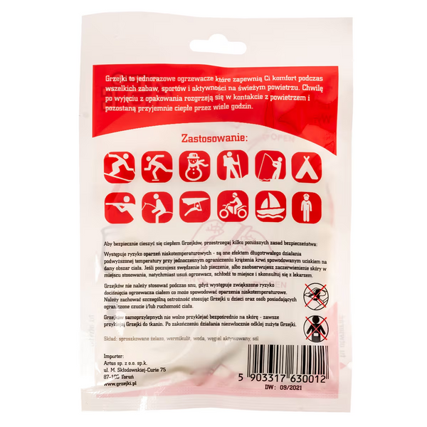 Химическая грелка для ніг Body Hot Pack Warmer 6 шт до 6 часов тепла 95х70 мм одноразовые самоклеящиеся 2619 фото