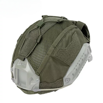 Тактический кавер IDOGEAR для шлема зеленый с карманом под батарею NVG 2356 фото