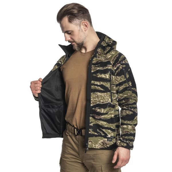 Тактическая флисовая кофта Helikon Patriot Mk2 Hybrid Fleece с капюшоном tiger stripe XS 2233445600 фото