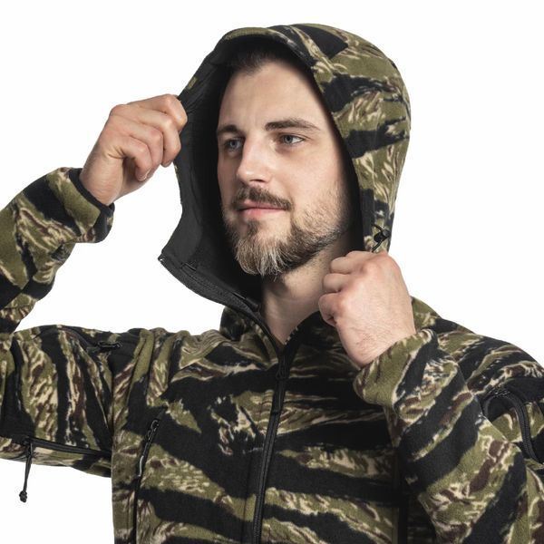 Тактическая флисовая кофта Helikon Patriot Mk2 Hybrid Fleece с капюшоном tiger stripe XS 2233445600 фото
