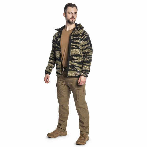 Тактическая флисовая кофта Helikon Patriot Mk2 Hybrid Fleece с капюшоном tiger stripe XS 2233445600 фото
