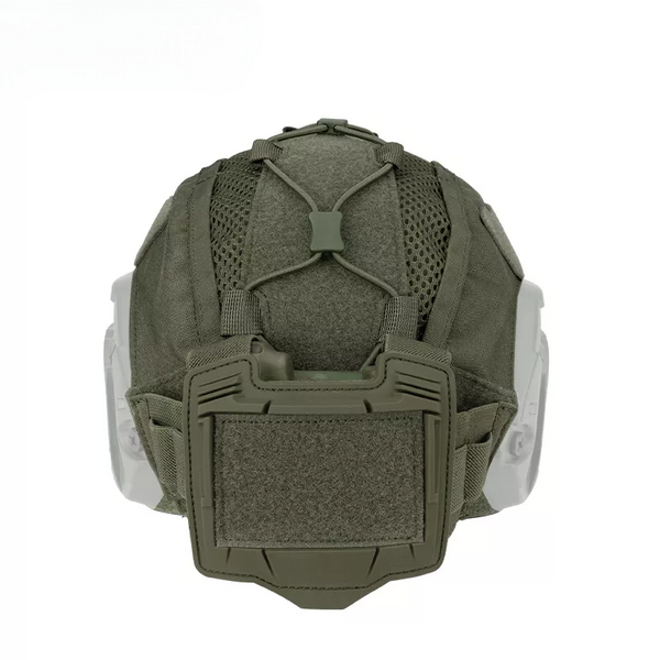 Тактический кавер IDOGEAR для шлема зеленый с карманом под батарею NVG 2356 фото
