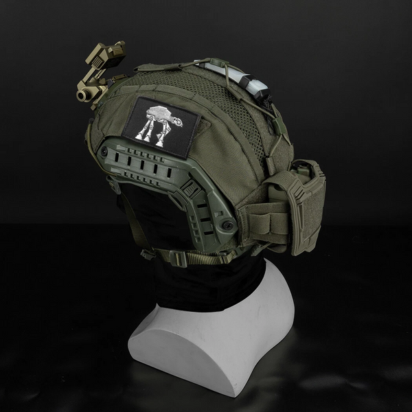 Тактический кавер IDOGEAR для шлема зеленый с карманом под батарею NVG 2356 фото