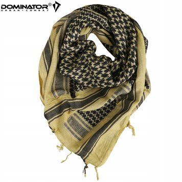 Арафатка шарф Dominator 100x100 см хаки черный хлопок легкий дышащий для защиты головы шеи 2254 фото