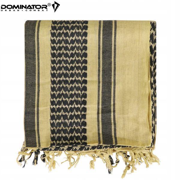 Арафатка шарф Dominator 100x100 см хакі чорний бавовна легкий дихаючий для захисту голови шиї 2254 фото