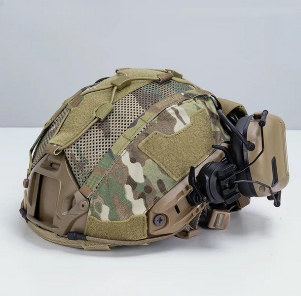 Тактический кавер IDOGEAR для шлема мультикам с карманом под батарею NVG 2356 фото