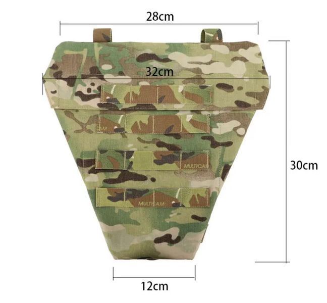 Подсумок напашник мультикам, напашник фартух на MOLLE, подсумок для балистической защиты выдерживает до 100 кг 2191189765 фото
