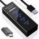 USB-концентратор Koanni черный 4 порта 30 см для ноутбука и ПК 2406 фото 2