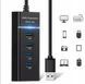 USB-концентратор Koanni черный 4 порта 30 см для ноутбука и ПК 2406 фото 1