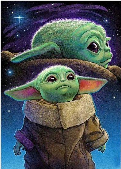 Алмазная мозаика Baby Yoda 30&times;40 см набор для творчества (XJ5142) 2858 фото
