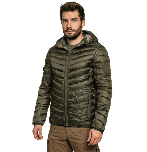 Куртка двухсторонняя Texar 4XL оливково-камуфляжная мужская утепленная синтетическим пухом тактическая 2672 фото