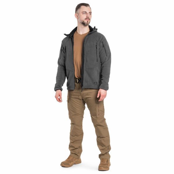 Тактическая флисовая кофта Helikon Patriot Mk2 Hybrid Fleece с капюшоном grey серая XS 2233445587 фото