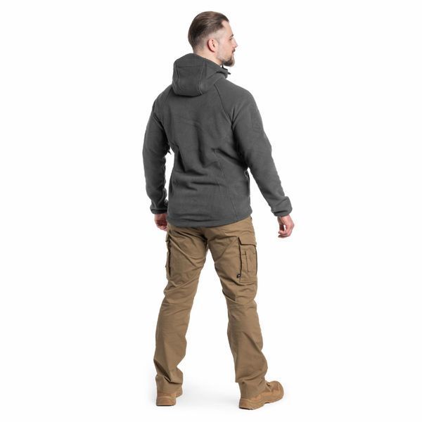 Тактическая флисовая кофта Helikon Patriot Mk2 Hybrid Fleece с капюшоном grey серая XS 2233445587 фото