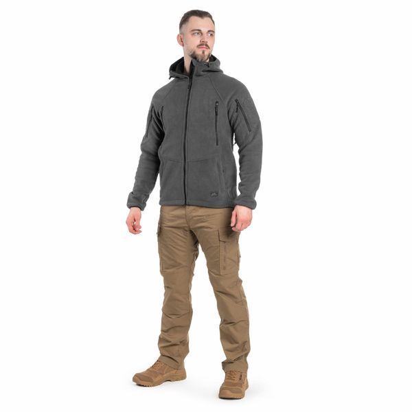 Тактическая флисовая кофта Helikon Patriot Mk2 Hybrid Fleece с капюшоном grey серая XS 2233445587 фото