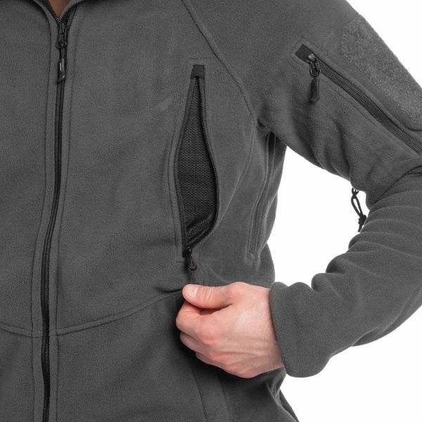 Тактическая флисовая кофта Helikon Patriot Mk2 Hybrid Fleece с капюшоном grey серая XS 2233445587 фото