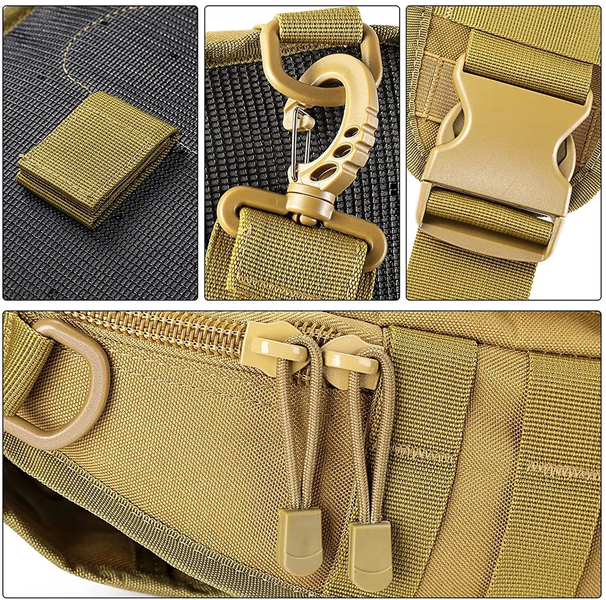 Сумка через плечо Nela-Styl койот Molle 13х26х7 см универсальная сумка на плечо спортивная для планшета велоспорта путешествий 2010 фото