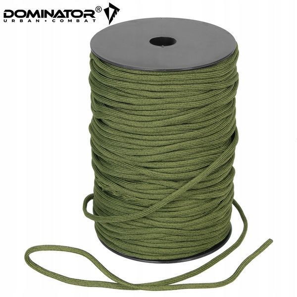 Шнур паракорд Dominator 1м олива нейлоновый веревка прочная для кемпинга выживания 2258 фото