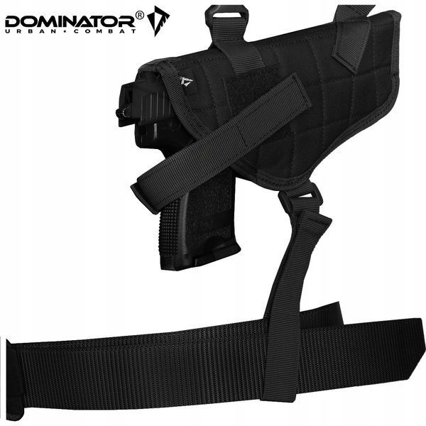 Кобура для пистолета Dominator черная с лямками и подсумками для магазинов универсальная 2259 фото
