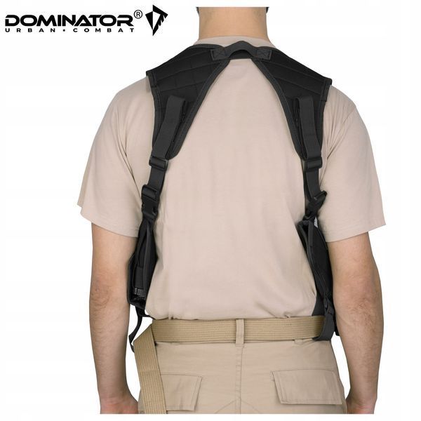Кобура для пистолета Dominator черная с лямками и подсумками для магазинов универсальная 2259 фото