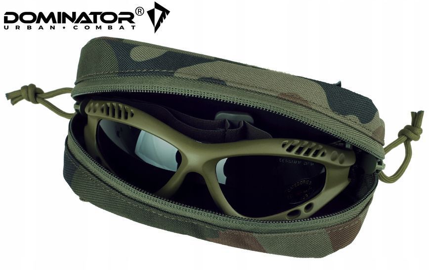 Футляр для очков Dominator жесткий 18&times;8&times;6 см MOLLE камуфляж с карабином липучкой для солнцезащитных и защитных очков 2830 фото