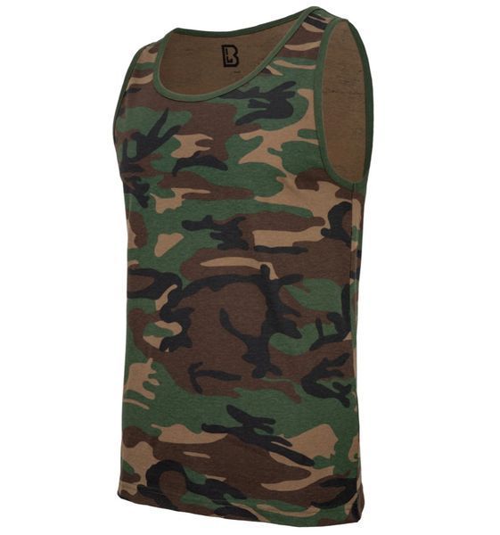 Камуфлляжная армейская летняя майка Brandit Woodland, футболка без рукавов Brandit XXL 2199814542 фото