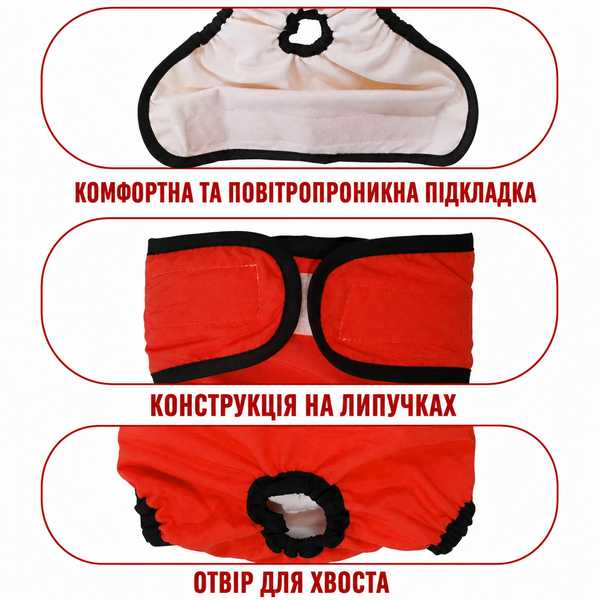 Гигиенические трусы XL для собак и кошек многоразовые во время течки и недержания (XJ5817) &mdash; фото