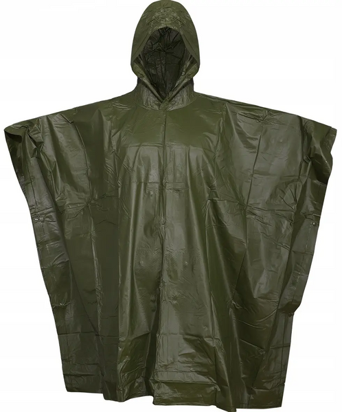 Плащ дождевик MilTec Poncho Vinyl универсальный оливковый водонепроницаемый 2067 фото