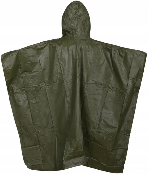 Плащ дождевик MilTec Poncho Vinyl универсальный оливковый водонепроницаемый 2067 фото