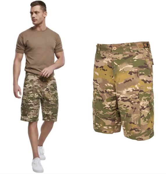 Тактические летние шорты Brandit мультикам выше колен BDU Ripstop Shorts XXL 2177870224 фото