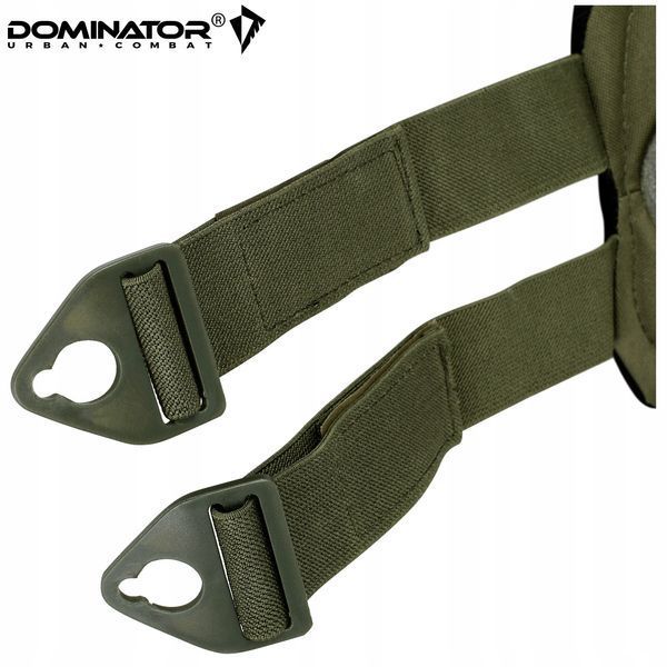 Комплект захисних наколінників і налокітників Dominator оливковий універсальний для військових і спорту 2264 фото
