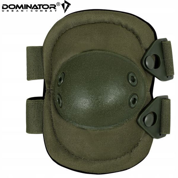 Комплект захисних наколінників і налокітників Dominator оливковий універсальний для військових і спорту 2264 фото