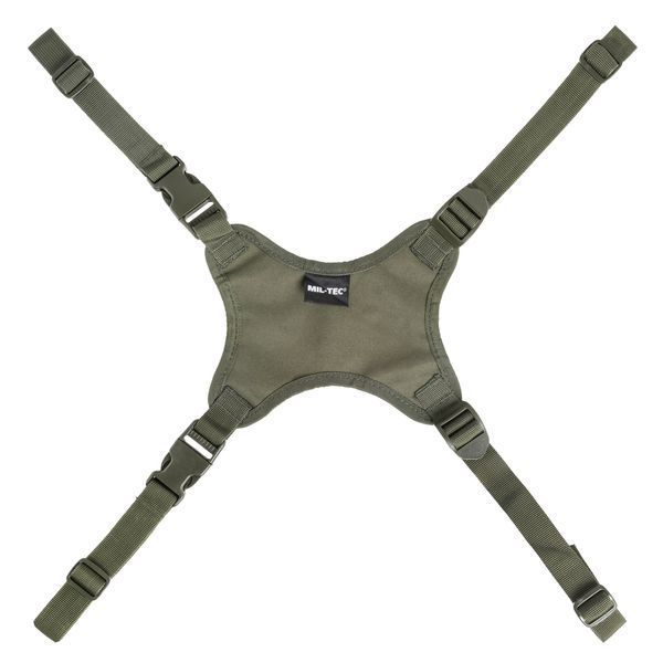 Тримач для шолома Mil-Tec оливковий універсальний з кріпленням MOLLE для рюкзака тактичного спорядження 2314 фото