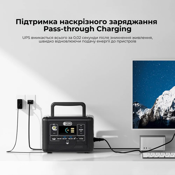 Портативная зарядная станция Flashfish T200 200 Вт 153,6 Вт&middot;ч LiFePO4 с чистой синусоидой 2680 фото