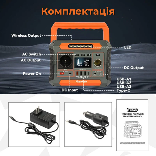 Портативная зарядная станция Flashfish P66 260 Вт 288,6 Вт&middot;ч/78000 мА&middot;ч 2681 фото