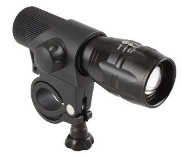Велосипедный фонарь на руль LED алюминиевый черный с зумом (XJ3861) 2795 фото