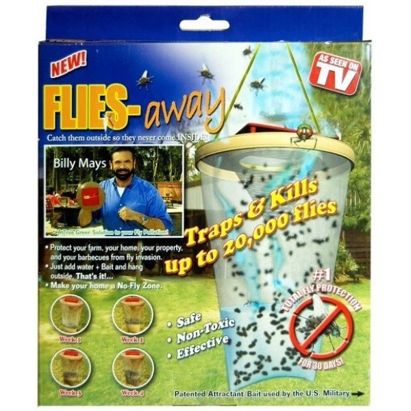 Пастка для мух FLIES-away з біорозкладною приманкою вулична підвісна (XJ4102) 2726 фото