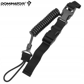 Тренчик карабин Dominator черный с витым шнуром фиксация пистолета ключей или ножа 2268 фото