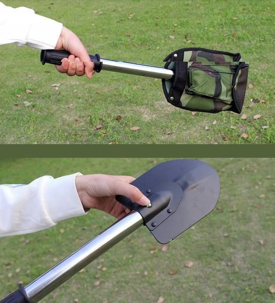 Лопата MIL TEC Sapper Mini II черная складная с чехлом для кемпинга туризма автомобиля армии 2122 фото