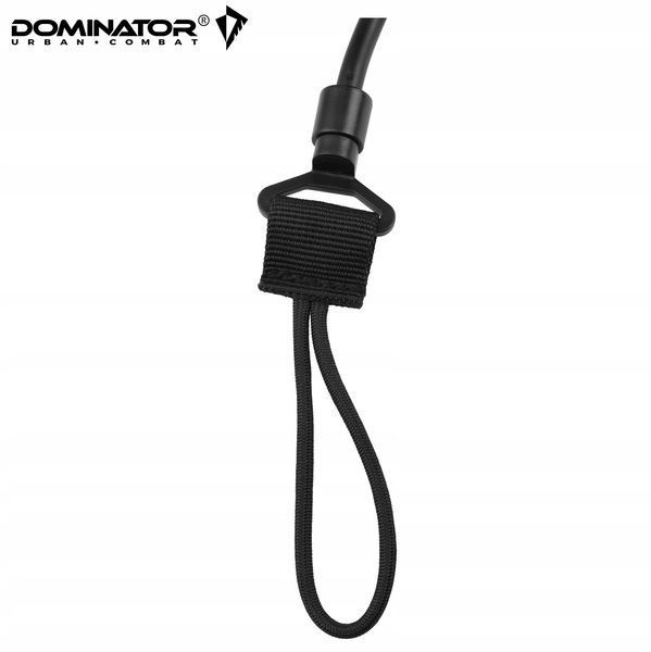 Тренчик карабин Dominator черный с витым шнуром фиксация пистолета ключей или ножа 2268 фото