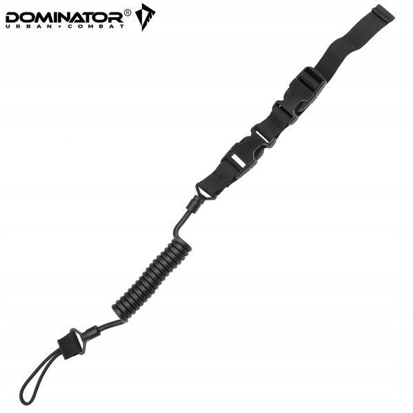 Тренчик карабин Dominator черный с витым шнуром фиксация пистолета ключей или ножа 2268 фото